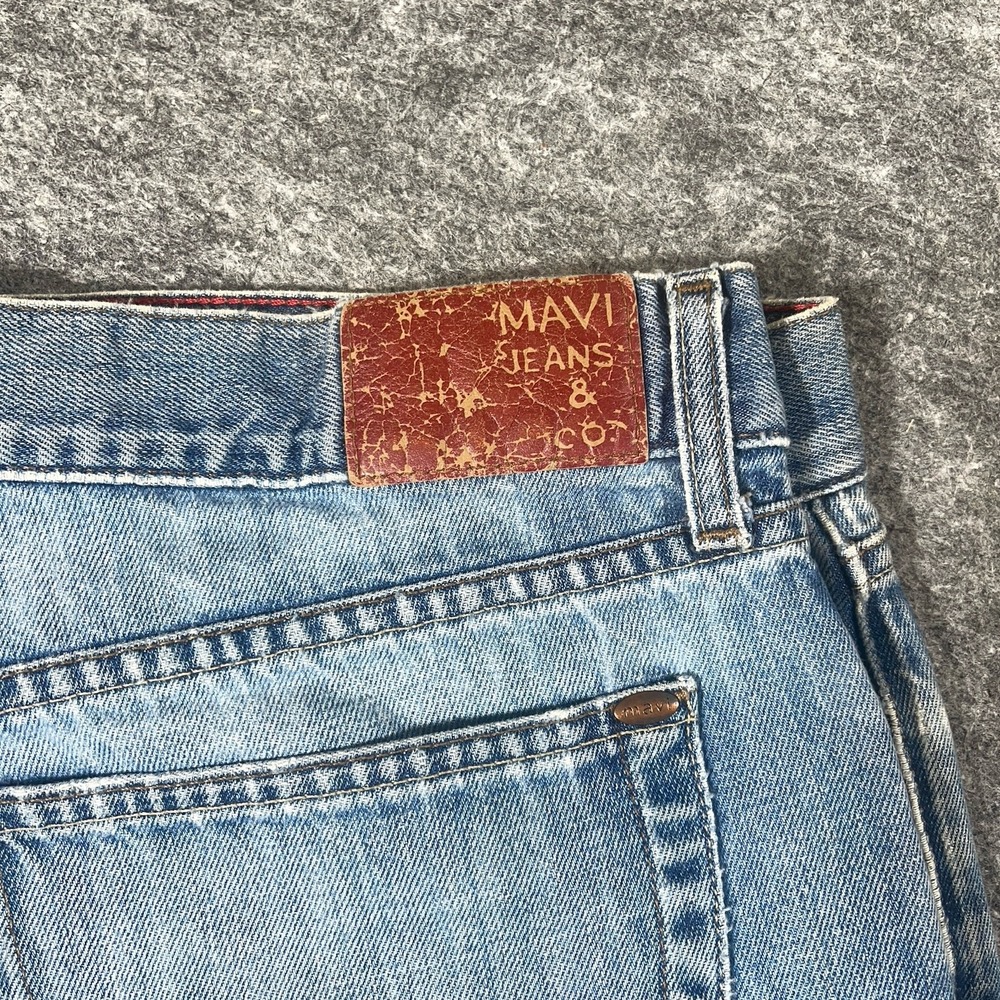 Mavi Jeans Mens 36x32 Blue Matt 337 Boot Cut Low Rise Denim Y2K Baggy Distressed - Picture 2 of 11